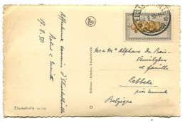 Congo Elisabethville Oblit. Keach 8B2 Sur C.O.B. 285A Sur Carte Postale Vers Leebekke Le 18/08/1950 - Covers & Documents