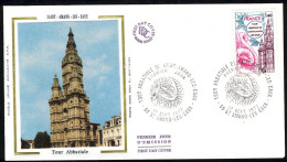 FDC/France/Année 1977 - N°1948 : Tour Abbatiale : Saint Amand-Les-Eaux - 1970-1979