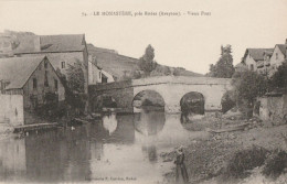 CARTE POSTALE ORIGINALE ANCIENNE : LE MONASTERE PRES DE RODEZ VIEUX PONT ANIMEE AVEYRON (12) - Rodez