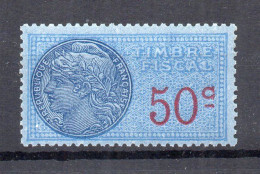 !!! TIMBRE FISCAL N°97A 50C AU LIEU DE 50F NEUF* SIGNE CALVES - Timbres