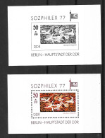 GERMANY, DEMOCRATIC REPUBLIC 1977  SOPHILEX' 77 + PROOF - Variétés Et Curiosités