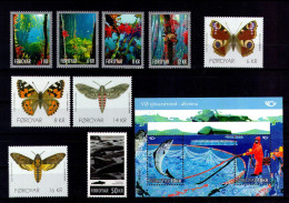 FAEROËR 2010 - MiNr. 687/711 + BL 26 - **/MNH - YEARSET - Isole Faroer