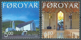 FAEROËR 2002 - MiNr. 433/434 - **/MNH - New Church In Gøta - Faeroër