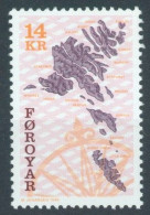 FAEROËR 1998 - MiNr. 347 - **/MNH - Geographical Map Of The Faroe Islands - Isole Faroer