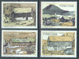 FAEROËR 1992 - MiNr. 239/242 - **/MNH - Typical Buildings In Nordragøta - Faeroër