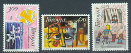 FAEROËR 1986 - MiNr. 136/138 - **/MNH - 25 Years Of Amnesty International: Paintings - Féroé (Iles)