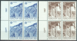 FAEROËR 1987 - MiNr. 149/150 BL4 - **/MNH - Europa/CEPT - Modern Architecture - Isole Faroer