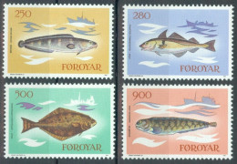 FAEROËR 1983 - MiNr. 86/89 BL4 - **/MNH - Fauna - Fishes - Färöer Inseln