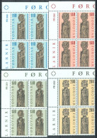 FAEROËR 1980 - MiNr. 55/58 BL4 - **/MNH - Church Pews In St. Olav's Church, Kirkjubøur - Faroe Islands