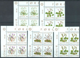 FAEROËR 1980 - MiNr. 48/52 BL4 - **/MNH - Flora - Field Flowers - Färöer Inseln