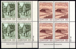 FAEROËR 1978 - MiNr. 39/40 BL4 - **/MNH - 150 Years National Library - Buildings - Isole Faroer