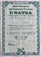 Soc. Congolaise UNATRA - Union Nationale Des Transports Fluviaux - Action De Dividende (1936) Leopoldville - Afrique