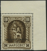 SAARGEBIET 194III **, 1934, 10 Fr. Volksabstimmung Mit Abart Fleck Auf Der 4. Windung Von Unten Auf Der Rechten Säule, P - Otros & Sin Clasificación