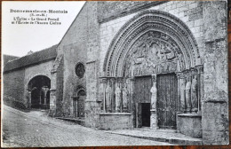 77 + DONNEMARIE-EN-MONTOIS -L'Eglise - Le Grand Portail Et L'entrée De L'ancien Cloître - Donnemarie Dontilly