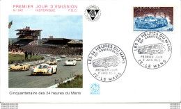 FDC France 24 Heurs Du Mans 19073 Automobile - 1970-1979