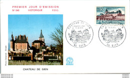 FDC France Château De Gien 19073 - 1970-1979