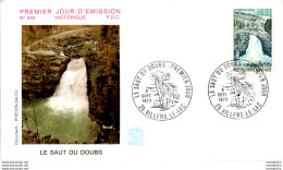 FDC France Le Saut Du Doubs Villers Le Lac 19073 - 1970-1979