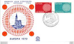 FDC France Europa 1970 Strasbourg 1970 - 1970-1979