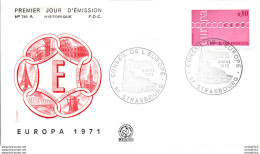 FDC France Europa 19071 Strasbourg - 1970-1979