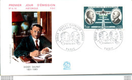 FDC France Didier Daurat Raymond Vannier Paris 19071 Aviation - 1970-1979