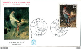 FDC France Jean-Francois Millet Le Vanneur Paris 19071 - 1970-1979