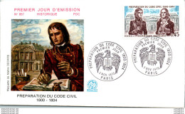 FDC France  Preparation Du Code Civil Paris 19073 Revolution - 1970-1979