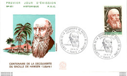 FDC France  Bacille De Hansen Lepre Paris 19073 Medecine - 1970-1979