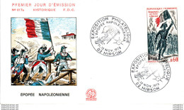 FDC France Epopee Napoleonienne Napoleon Hirson 1972 Revolution Militaria - 1970-1979