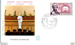 FDC France Academie De Medecine Baron Antoine Portal Paris 19071 - 1970-1979