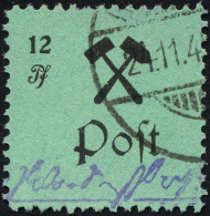 GROSSRÄSCHEN 25I O, 1945, 12 Pf. Schwarz Auf Grün, Type I, Pracht, Mi. 65.- - Private & Lokale Post