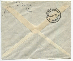 Congo Elisabethville Oblit. Keach 8A2 Sur Revers De Lettre Venant De Kolwezi Le 18/02/1947 C.O.B. 264 - Brieven En Documenten