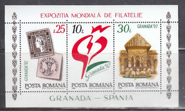 Romania 1992 - Stamp Exhibition GRANADA'92, Mi-Nr. Block 272, MNH** - Nuevos