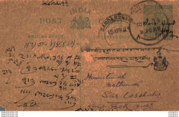India Postal Patiala Stationery George V 1/2 A Sardarshar Cds - Patiala