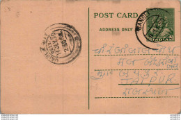 India Postal Stationery 9p Sangli Cds To Jaipur Shri Ganesh - Cartes Postales