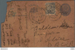 India Postal Stationery Patiala State 1/4 A Barnala Cds - Patiala