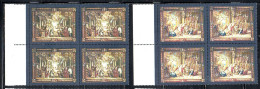 MALTA 1980 RUBENS TAPESTRIES AFTER DESIGNS BY RUBENS TAPESTRY ARAZZI COMPLETE SET SERIE COMPLETA BLOCK QUARTINA MNH - Malte