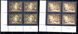 MALTA 1980 RUBENS TAPESTRIES AFTER DESIGNS BY RUBENS TAPESTRY ARAZZI COMPLETE SET SERIE COMPLETA BLOCK QUARTINA MNH - Malte