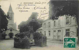 91 - Montgeron - L'Eglise Et Place Rottembourg - CPA - Voir Scans Recto-Verso - Montgeron