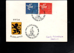 LUXEMBOURG 40 ANS CERCLE PHILATELIQUE DE DUDELANGE 1961 - Storia Postale