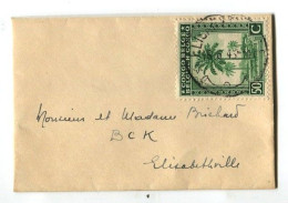 Congo Elisabethville Oblit. Keach 8B1 Sur C.O.B. 254 Sur Lettre Vers Elisabethville Le 18/01/1945 - Covers & Documents