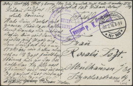DT. FP IM BALTIKUM 1914/18 K.D. FELDPOSTSTATION NR. 168 **, 20.2.16, Auf Farbiger Ansichtskarte (Libau-Rosenplatz) Von L - Latvia