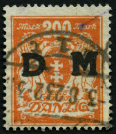 DIENSTMARKEN D 38 O, 1923, 200 M. Rötlichorange, üblich Gezähnt Pracht, Gepr. Infla, Mi. 40.- - Dienstmarken