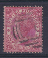 British Honduras: 1882/87   QV    SG19    1d  Carmine   [Perf: 14]   Used - Honduras Britannique (...-1970)