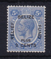 British Honduras: 1932   Belize Relief Fund Surcharge  SG142   5c + 5c     MH - Honduras Británica (...-1970)