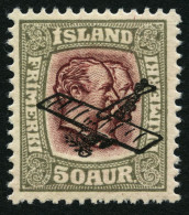 ISLAND 123 *, 1929, 50 A. Grau/braunlila, Falzrest, Pracht - Autres & Non Classés