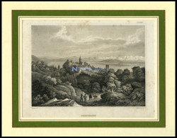 NEUCHATEL, Gesamtansicht, Stahlstich Von B.I. Um 1840 - Lithographies