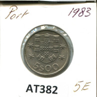 5 ESCUDOS 1983 PORTUGAL Münze #AT382.D.A - Portugal