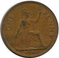 PENNY 1962 UK GROßBRITANNIEN GREAT BRITAIN Münze #BB032.D.A - D. 1 Penny
