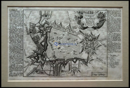 CAMBRAY, Gesamtansicht Aus Der Vogelschau, Kupferstich-Plan Von Bodenehr Um 1720 - Lithografieën