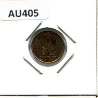 1 CENT 1980 NETHERLANDS Coin #AU405.U.A - 1948-1980: Juliana